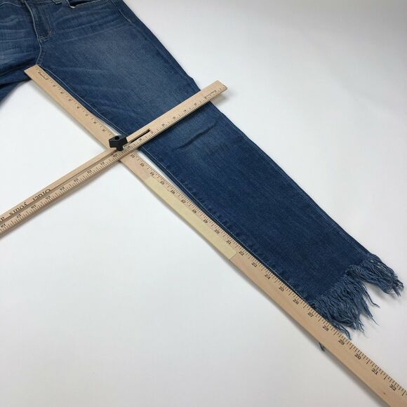 Joe's Jeans Skinny Frayed Hem 26 (Fit 28W 28L) Denim BOHO Jeans - Picture 3 of 7